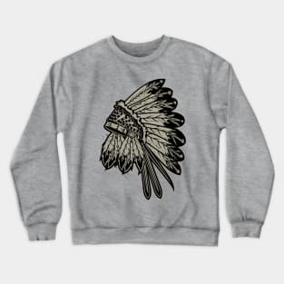 Native American War Bonnet Headdress Eagle Feather Hat Crewneck Sweatshirt